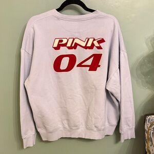 PINK Victoria's Secret Lavender Sweatshirt with Red Logo
